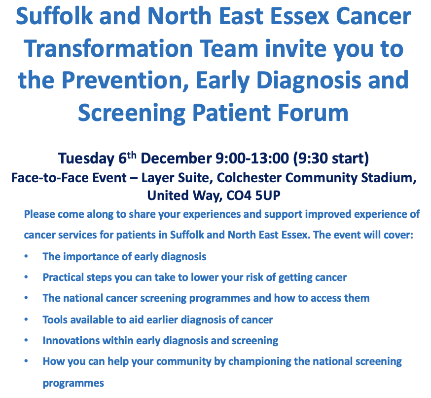 cancer experience forum